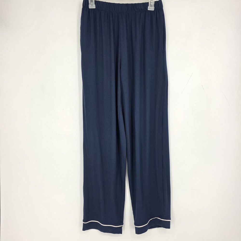 Tommy John Lounge Pajama Pants Mens Small Blue Straight Leg Pockets Stretch